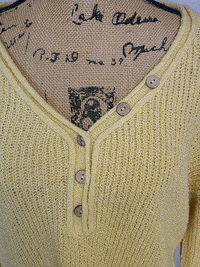 V-Neck Sweater w/ Cuffed Sleeves