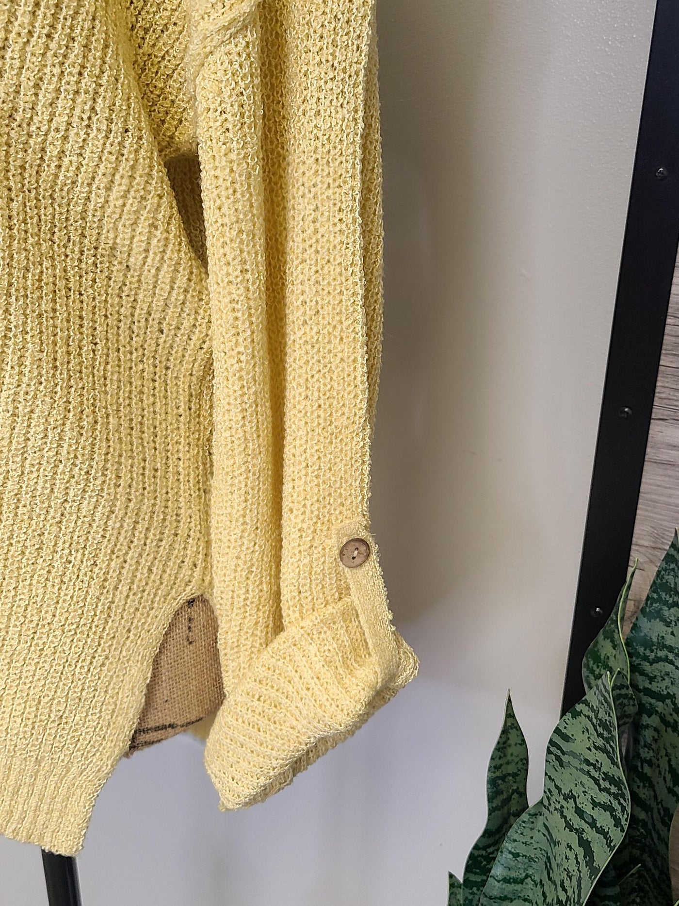 V-Neck Sweater w/ Cuffed Sleeves