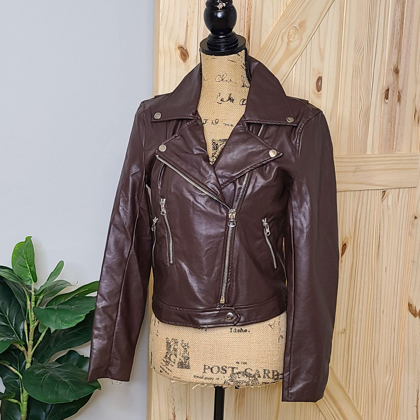 VEGAN LEATHER MOTO JACKET