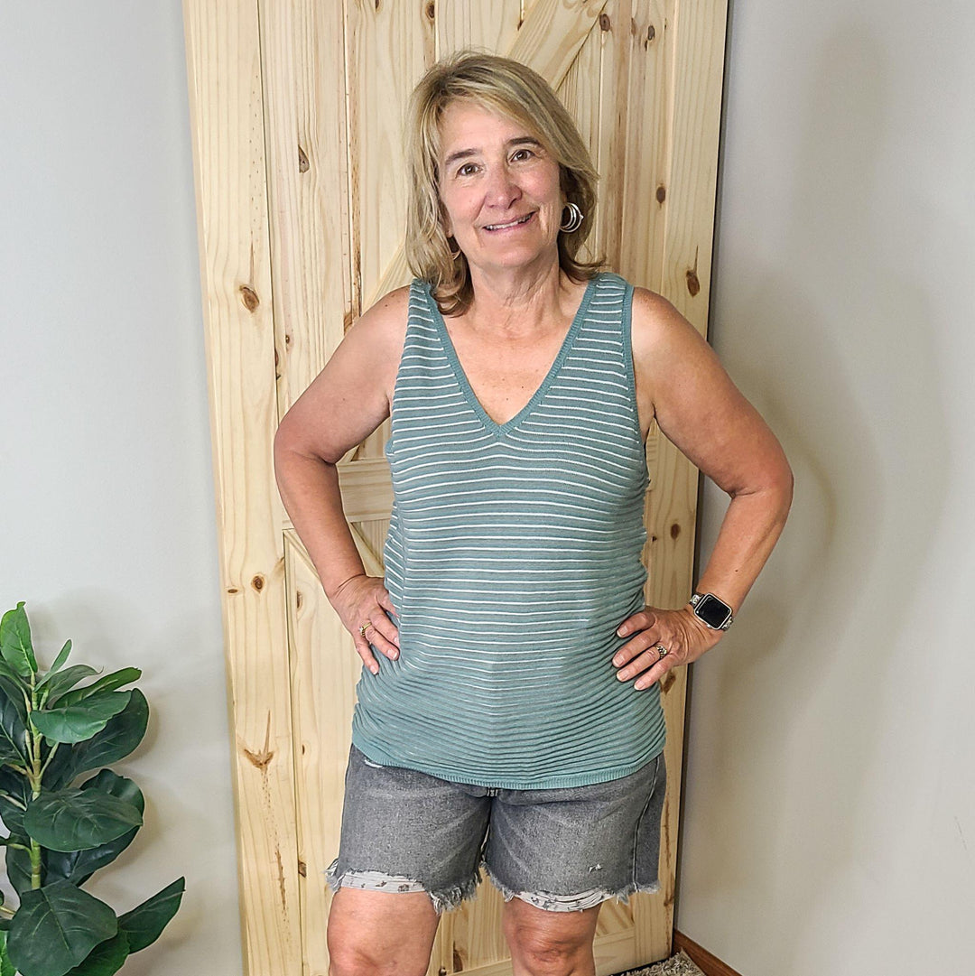 Textured Knit Sweater Tank