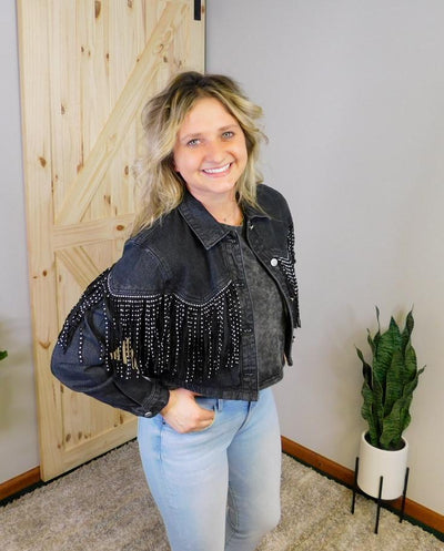 Blk Jacket w/ Tassel Trim Detail