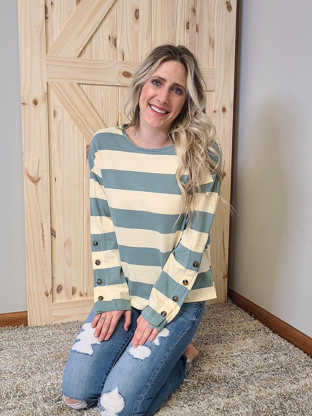 Striped Knit Top