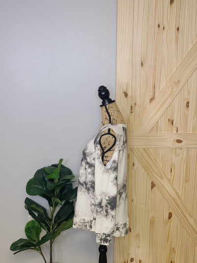 Tie Dye Cold Shoulder Pullover