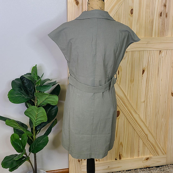 Button Up Dress w/ Belt