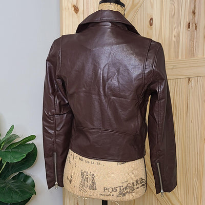 VEGAN LEATHER MOTO JACKET