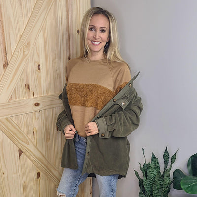 Sherpa Sweatshirt Top