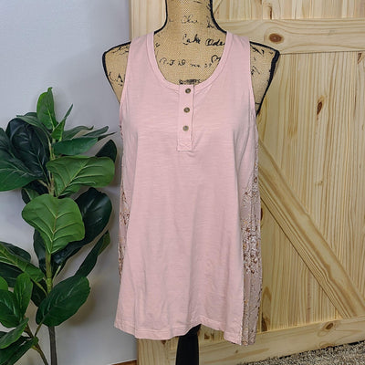 Printed Back Sleeveless Top