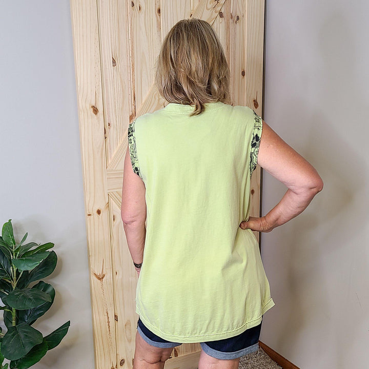 Sleeveless Mineral Washed Top