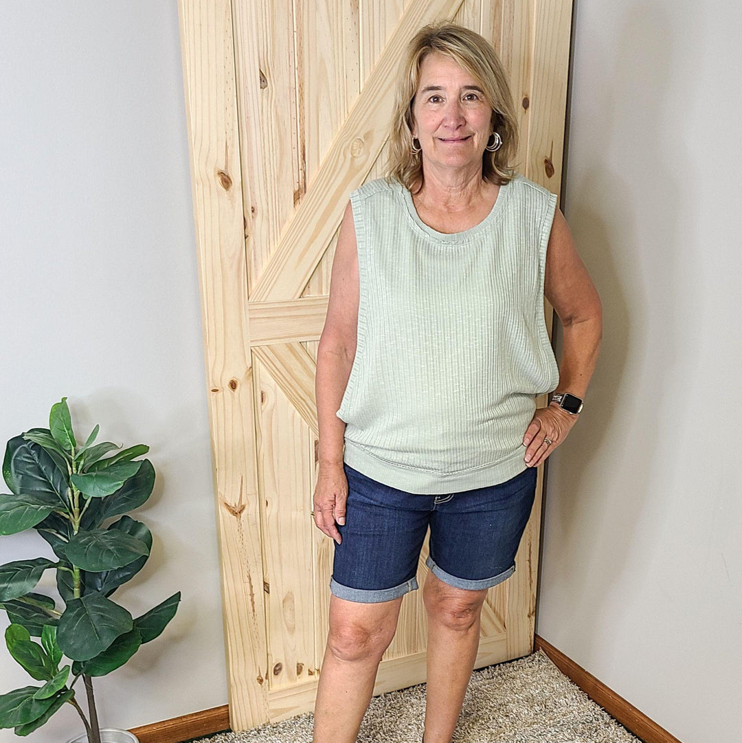 Overlapping Side Seam Tank Top