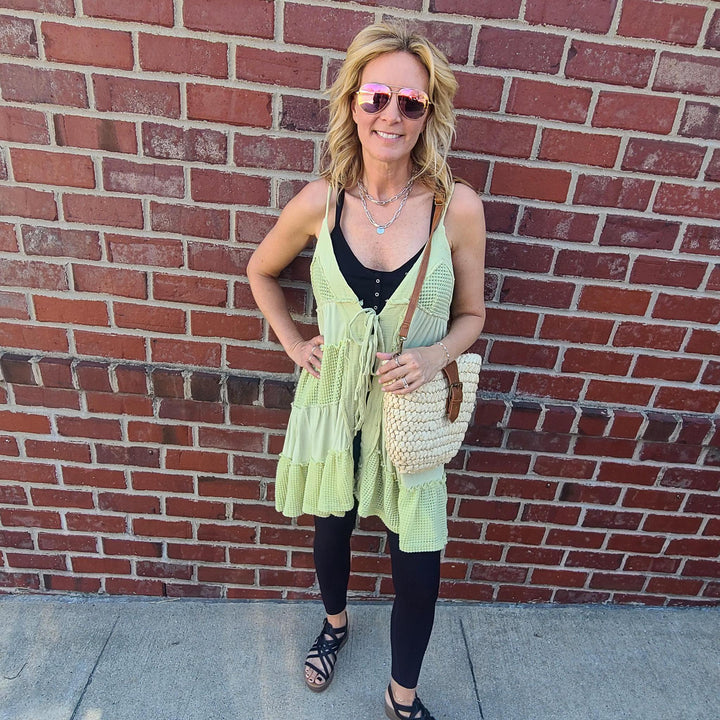 Open Cardigan with Tie