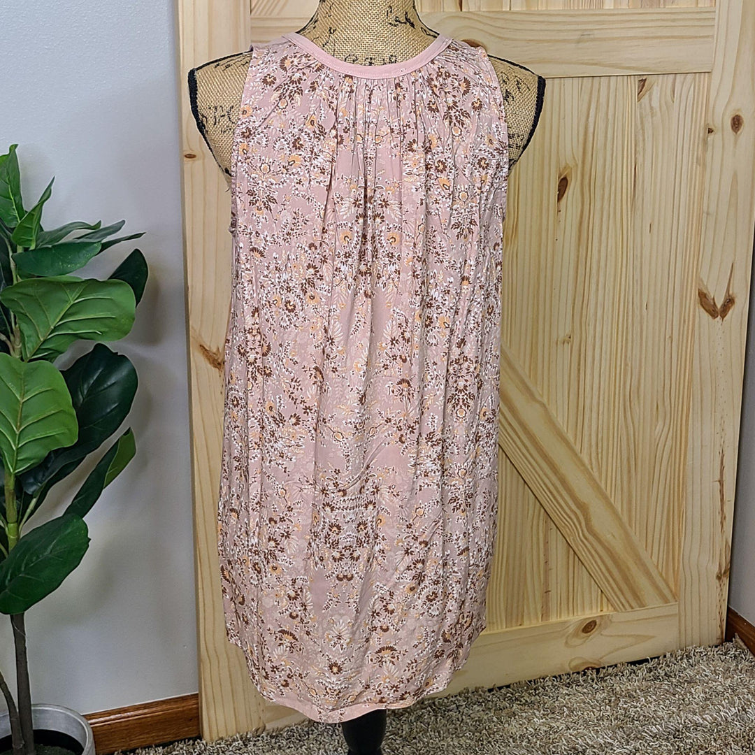 Printed Back Sleeveless Top