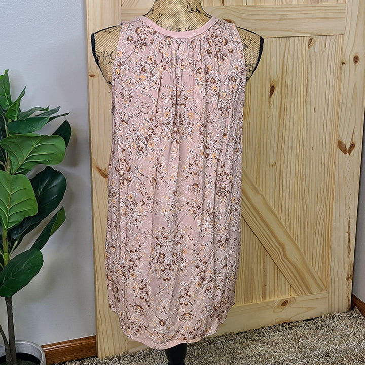Printed Back Sleeveless Top