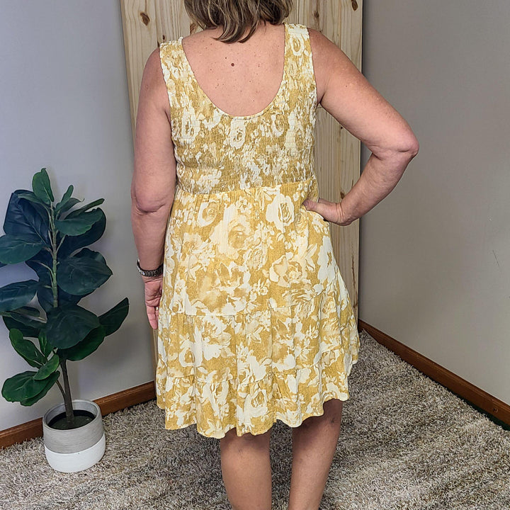 Smocked Bodice Tiered Dress