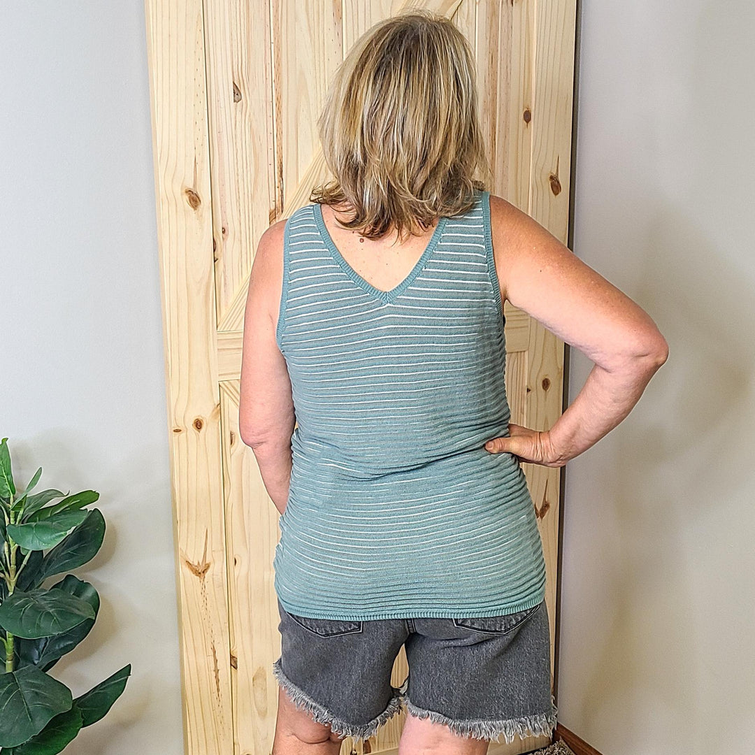 Textured Knit Sweater Tank