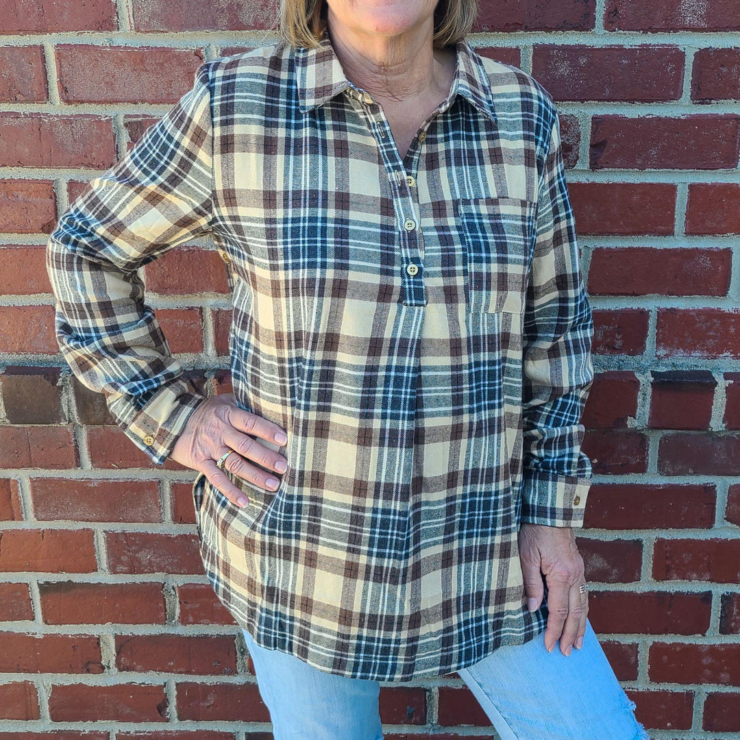 Hi-Lo Half Placket Jacket