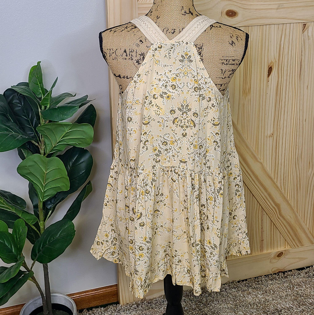 Floral Tiered Top w/ Trim