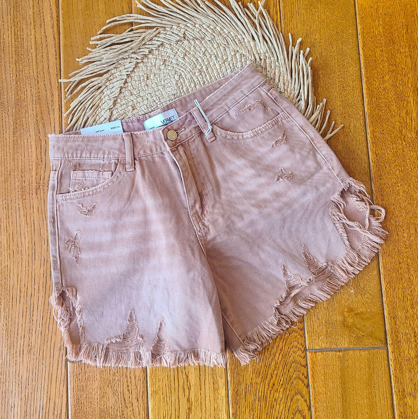 High Rise Shorts in Autumn Color