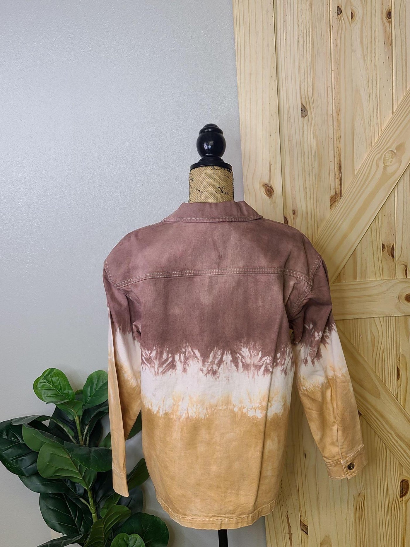 Tie Dye Washed Twill Button Jacket