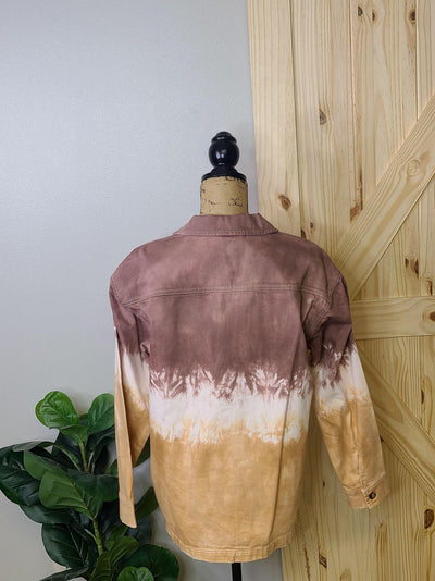 Tie Dye Washed Twill Button Jacket