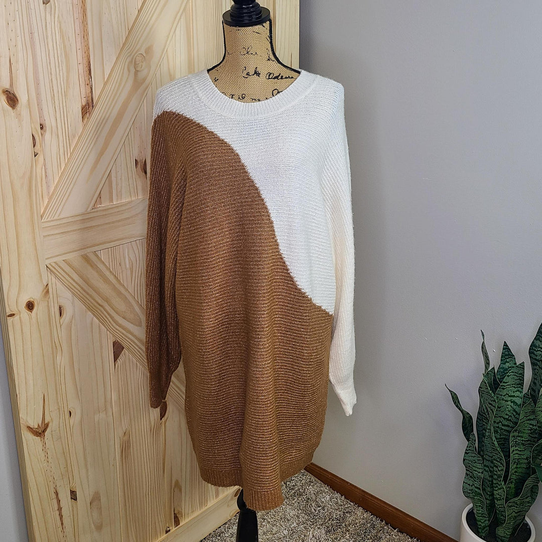 Two Tone Asymmetrical Dress