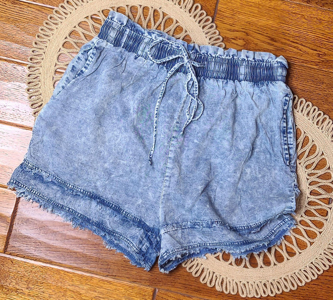 Frayed Denim Shorts
