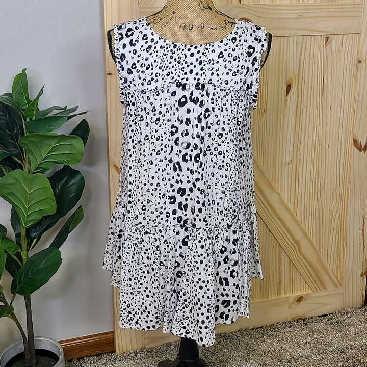 Animal Print Ruffle Edge Top