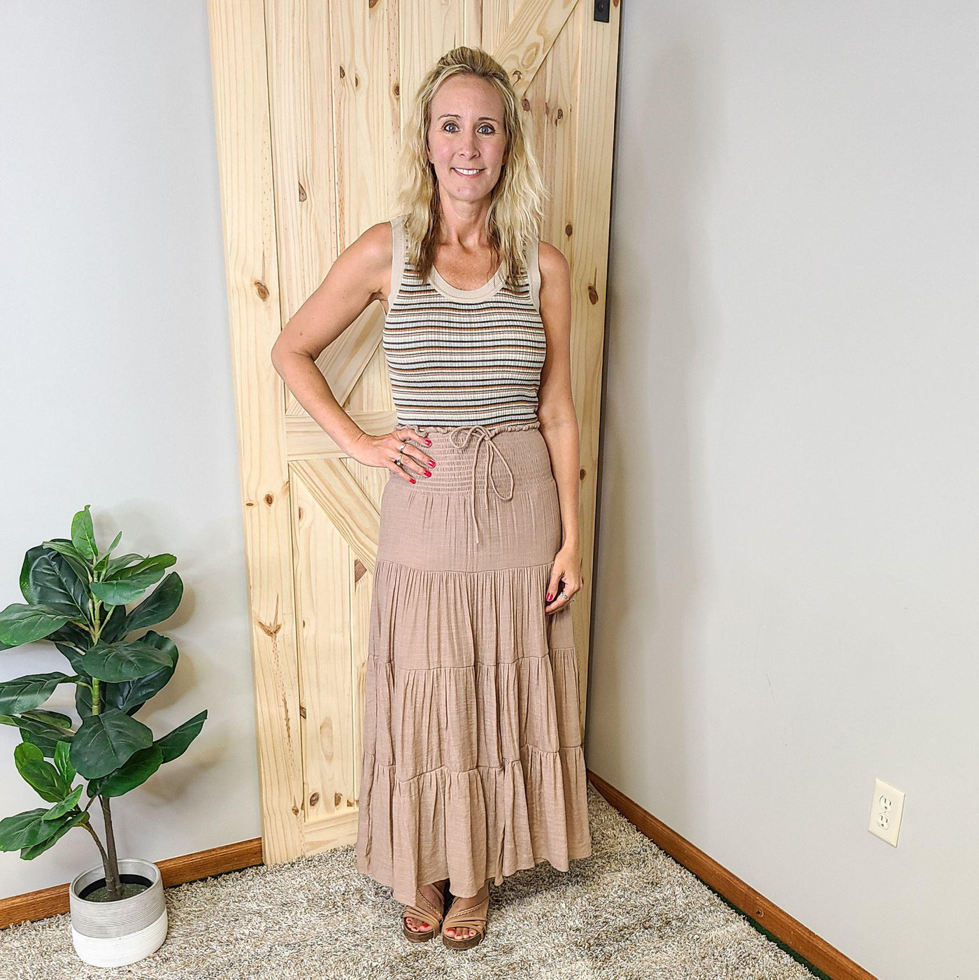 Striped Knit Tank Top
