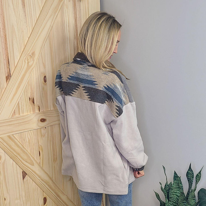 Flo Shacket in Aztec Blue