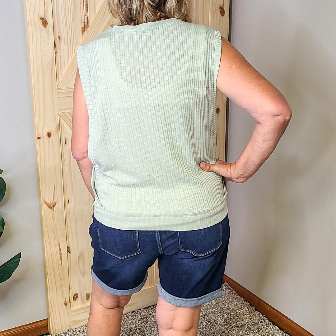 Overlapping Side Seam Tank Top