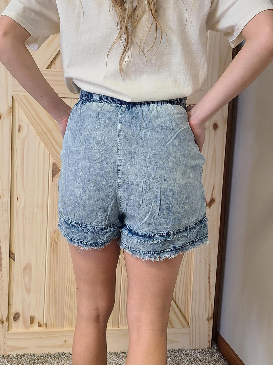 Frayed Denim Shorts