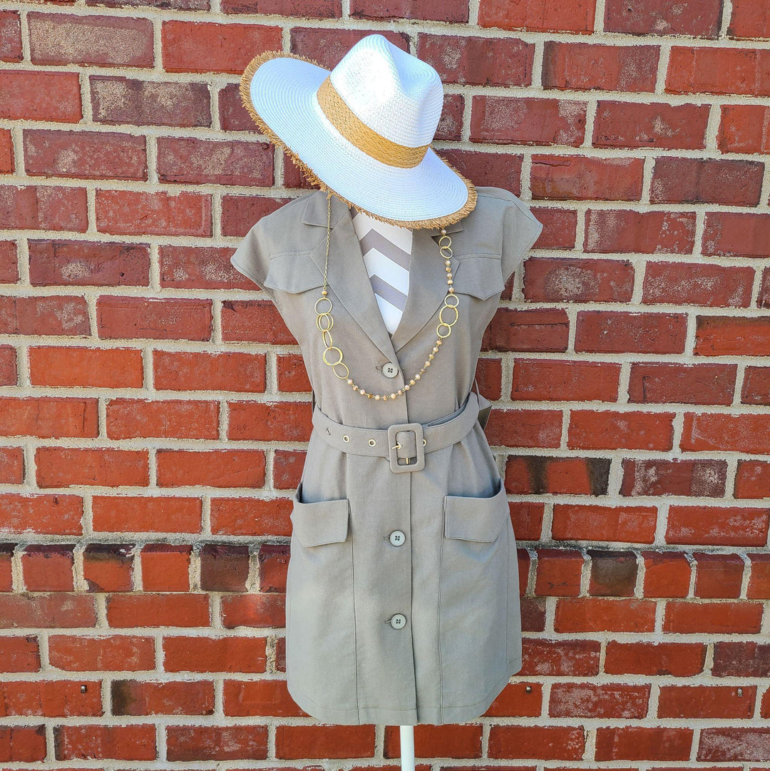 Button Up Dress w/ Belt