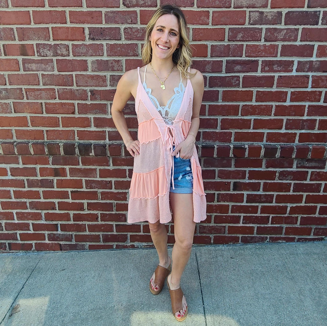 Open Cardigan with Tie