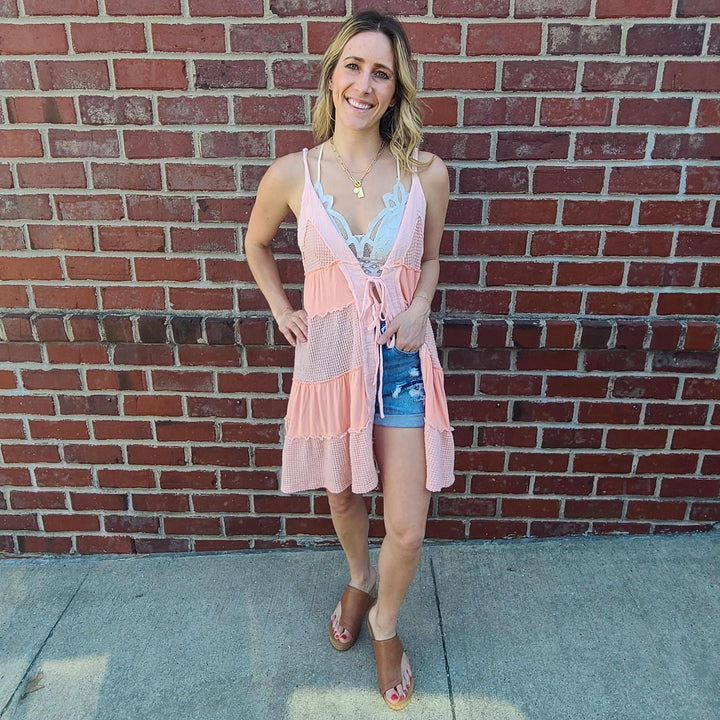 Open Cardigan with Tie