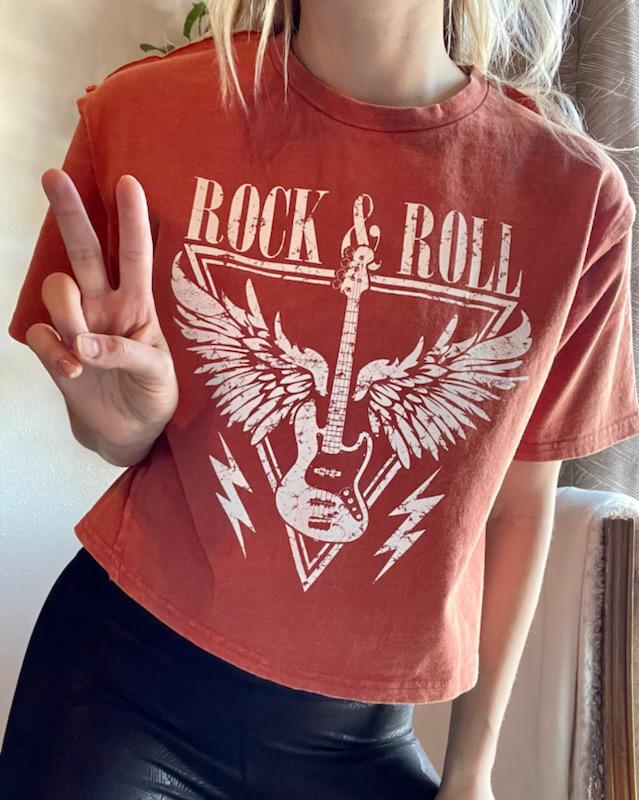 Rock & Roll Cropped Tee