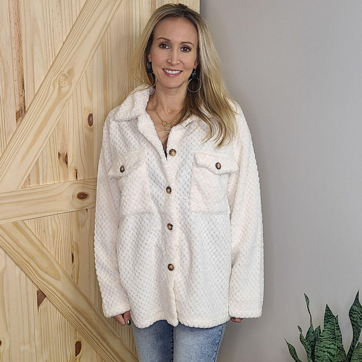 Mitsy Shacket in Cream