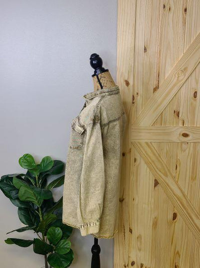 Denim Washed Shirt Jacket