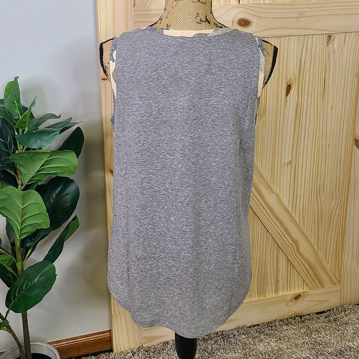 Mixed Print Camo Tank Top