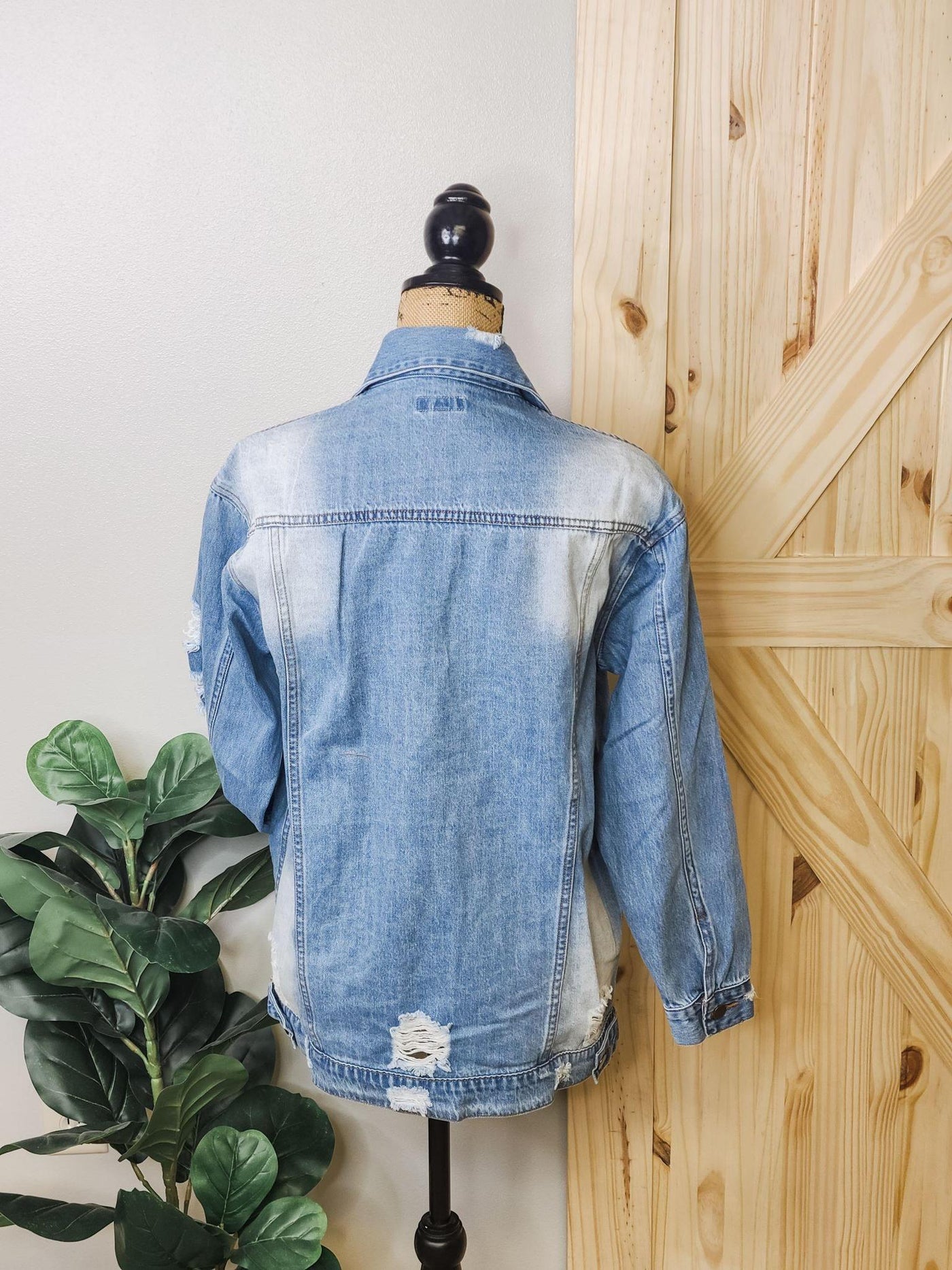 Distressed Oversized Denim Jacket