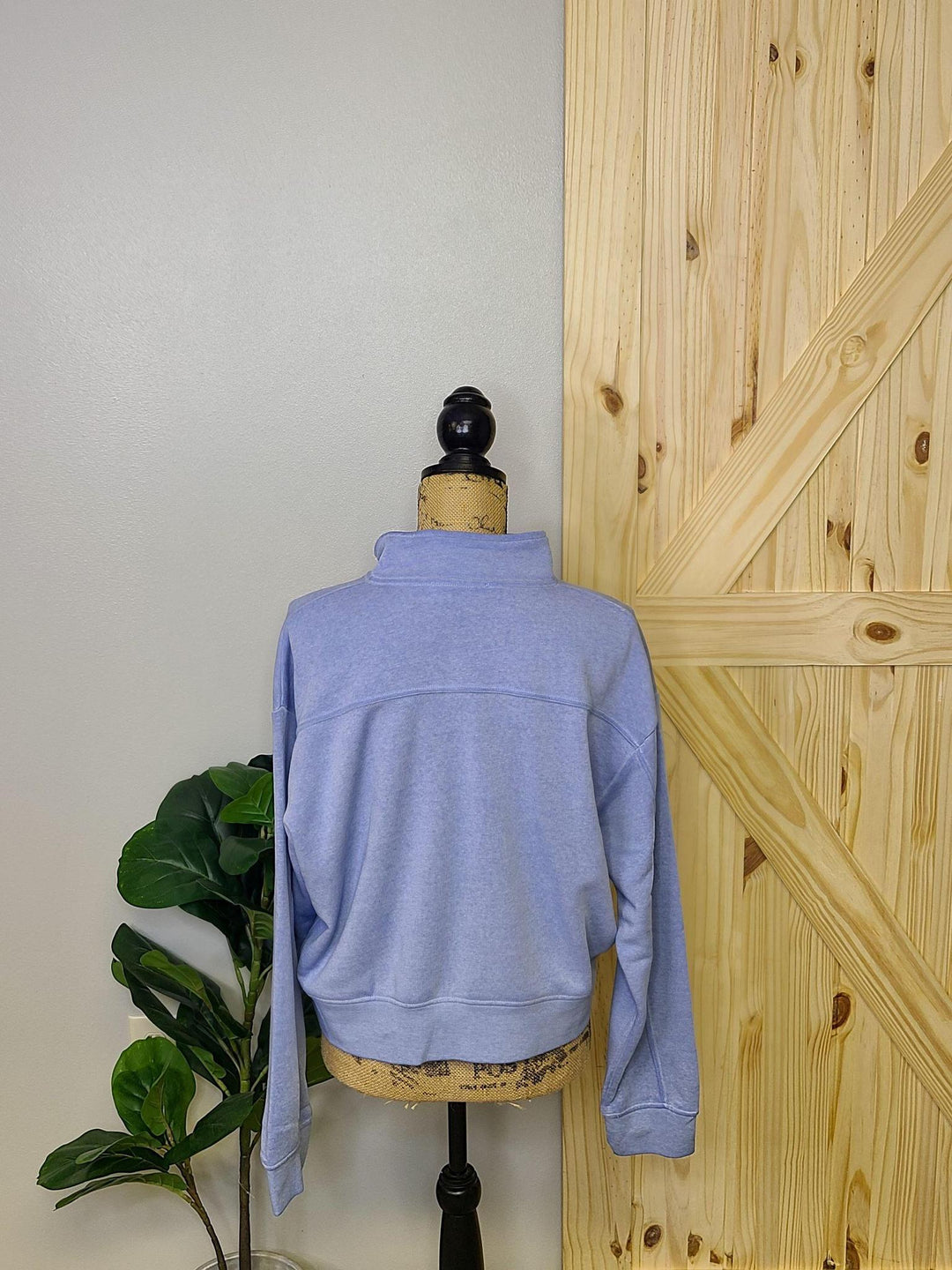 Soft Cropped Quarter Zip Sweatshirt