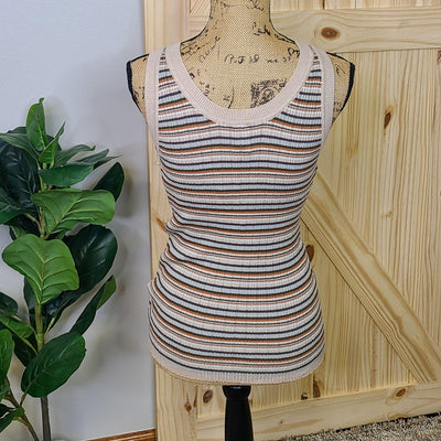 Striped Knit Tank Top