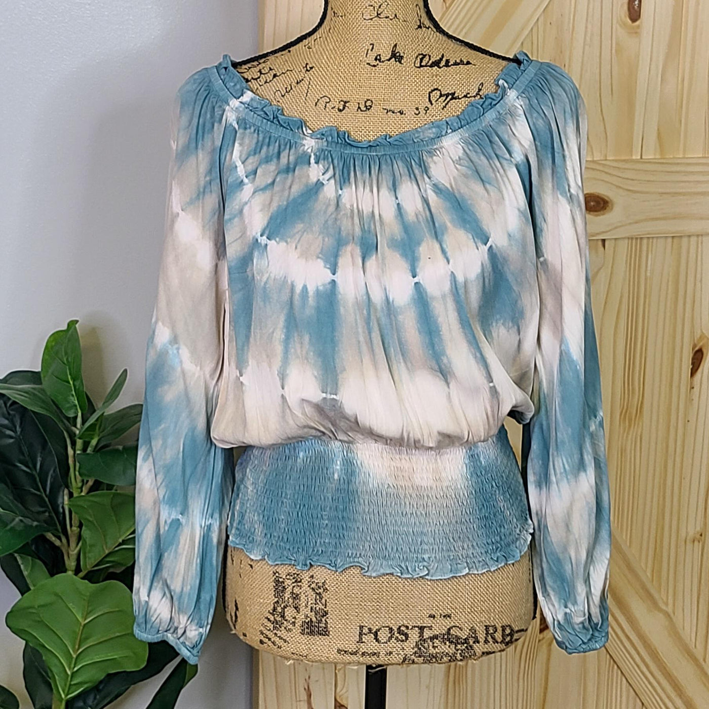 Tie Dye Blouse w/ Smocking Set