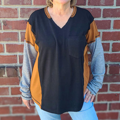 Colorblock Knit Top